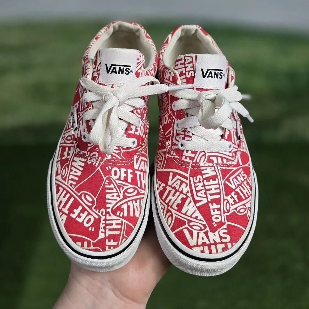 Vans | All Over Logo laced cotton canvas casual skate sneakers \ youth \ unisex